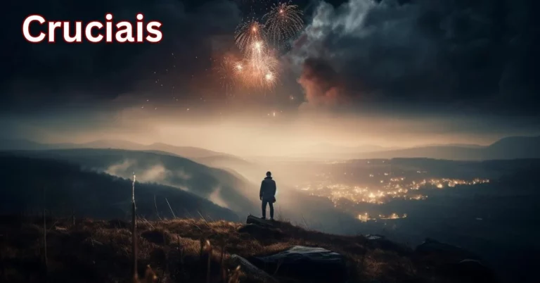 a person standing on a hill looking at fireworks